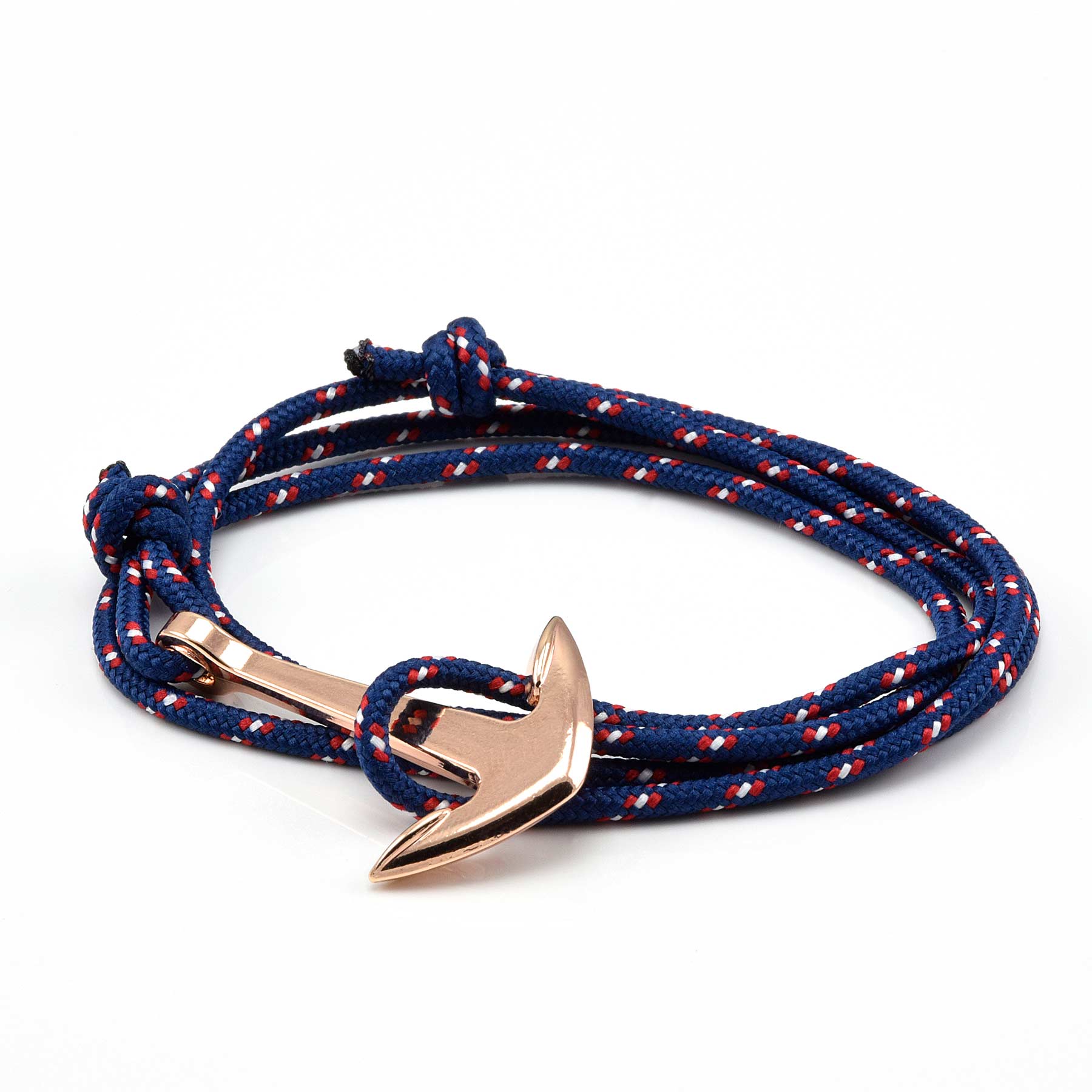 925 Silver tie bracelet with Marine anchor for men - L'Atelier d'Amaya